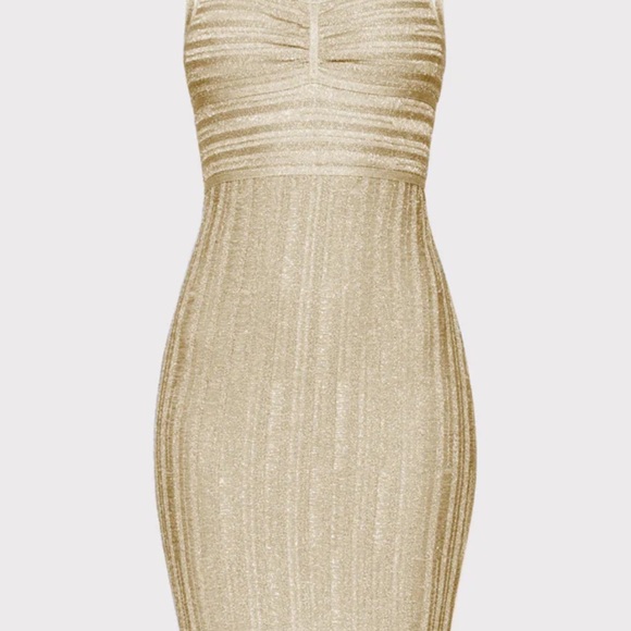 HERVE LEGER PARIS LUREX EYELASH SWEETHEART DRESS Size M NWT $999 - Picture 3 of 11